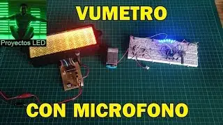 Explicando vumetro con microfono y montaje final con pcb