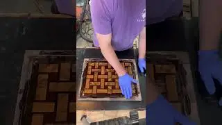 This board is THIRSTY #woodworker #diywoodworking #diy #woodworking #wood #project #satisfying #wow