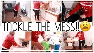 TACKLING THE MESS! | NEW HOUSE CLEAN WITH ME | UNPACKING + CLEANING MOTIVATION