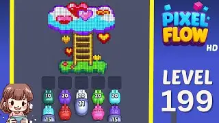 Pixel Flow Level 199 Solution Walkthrough
