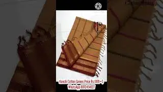 Kanchi Cotton Sarees for Office Wear || Premi Collections#shorts