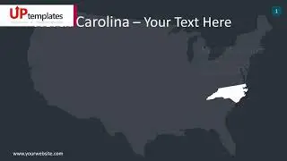 North Carolina Map Infographics - Animated PowerPoint Template