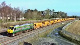 IE 226 & NIR loco No. 8209 on a HOBS test train @ Islandbridge, Stacumny Bridge & Straffan
