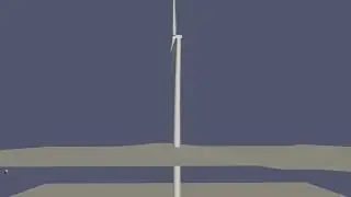 15MW turbine in extreme 500 year storm wind and wave conditions