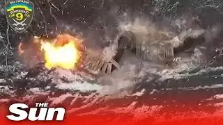 Ukrainian Motorized Infantry Battalion showers Russian troops with bombs