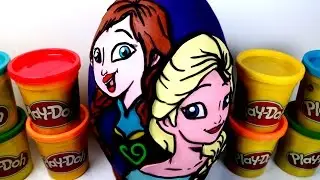 Big Disney Frozen Elsa & Anna Play Doh Surprise Egg