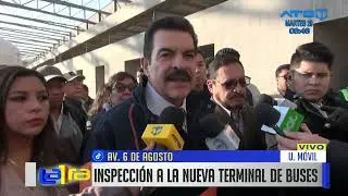 Alcaldía realiza inspección a la nueva infraestructura de la Terminal de Buses en Cochabamba