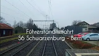 BLS RABe 515 F&uuml;hrerstandsmitfahrt, S6 von Schwarzenburg nach Bern. Inkl. 🚨Gest&ouml;rter Bahn&uuml;bergang🚨