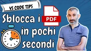 scopri come SBLOCCARE i PDF in Visual Studio CODE in pochissimi secondi!