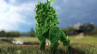 Jade Lion Plays With His Food (Animations)
