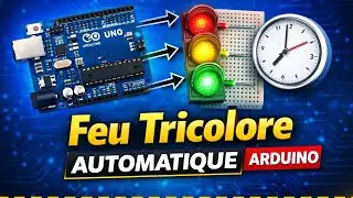 🚦 Feu Tricolore Automatique avec Arduino | Projet D&eacute;butant + Temporisation (Proteus)