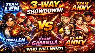 🎮 tEaM LeN vs tEaM GaBrIeLlA vs tEaM AnNy 😱 ThE 3-WaY CrOsSoVeR NoBoDy ExPeCtEd! 🔥 #SNK #Arcade