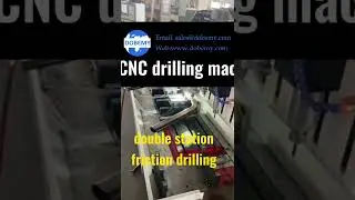 Double station auto cnc friction drilling and tapping machine.