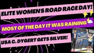 ALL CYCLING, ALL THE TIME! 🤣 THE WOMEN'S ELITE ROAD RACE! WE WERE ALL WET, COLD & SHIVERING...