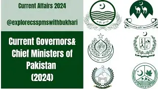 Current Governors of Pakistan/Current Chief Ministers of Pakistan/Name of Governor &CM of provinces