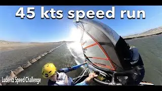 45 Knots- 83kmh Windsurfing Run | Luderitz Speed Challenge Attempt 2025