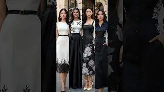 Black and White Combination Dresses #fashion #dress #style #fashionshorts