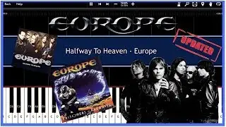 Halfway To Heaven - Europe [Updated] (Synthesia) [Tutorial] [Instrumental Video] [Download]