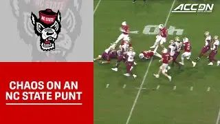 Chaos On An NC State Punt Works Out For The Wolfpack