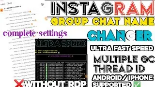 Instagram multiple Group Chat Name Change Trick 🔥 | Auto Group Name Changer 2025 | without RDP 