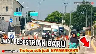 🔴siap DIFUNGSIKAN Dua Lajur  ‼️ Jajal Pedestrian PP sepanjang 1 Km di Bawah Flyover Nurtanio 