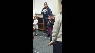 Baby August (age 4) waving flag at school  😘