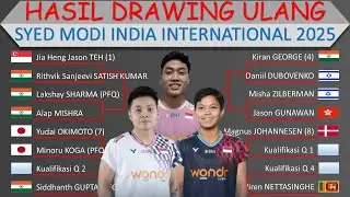 Syed Modi India International 2025 Redraw Results │ After 10 Players Withdraw