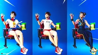 *New* Fortnite Snackin' Emote With All Thicc Girl Skins And Meme Skins