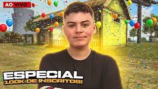 🔴 LIVE! - IMPRESSIONANDO ALEATORIOS! - 100K DE INSCRITOS HOJE? - PHZIN7 LIVE ON FREE FIRE 🔴