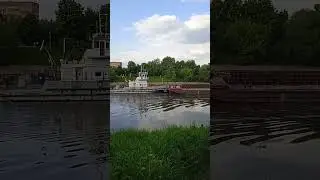 #лето #хорошегодня #природа #река #баржа #настроение