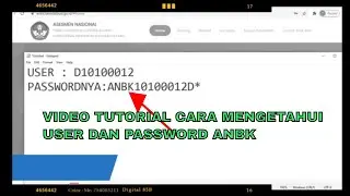 VIDEO TUTORIAL CARA MENGETAHUI AKUN ANBK