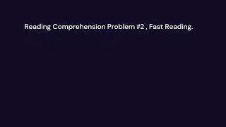 Reading Comprehension Problems