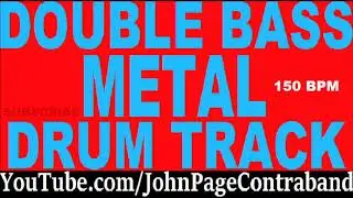 Double Bass Metal Drum Track 150 bpm