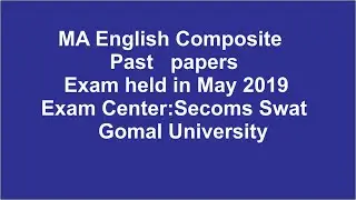 MA English Composite past papers