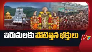 Huge Devotees Rush at Tirumala | TTD | Tirupati | NTV Telugu