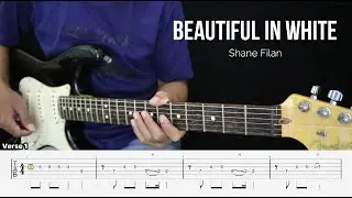 BEAUTIFUL IN WHITE - Instrumental Guitar Cover + TAB