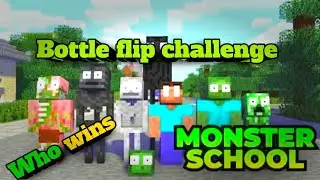 Minecraft monster school bottle flip 