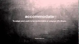 What does accommodate mean