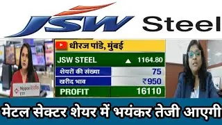 Jsw steel share latest news | jsw steel share q3 results | jsw steel share dividend | metal sector 
