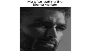 Me after getting the Sigma variant