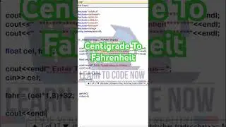 Centigrade to Fahrenheit c Program| Celsius to Fahrenheit c program | Celsius to Fahrenheit convert