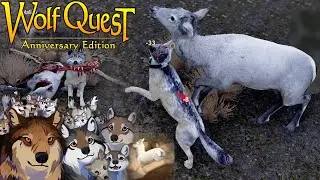 Leucistic Cow Elk Hunting & Killing in Hellroaring Mountain WolfQuest 3 Anniversary Edition Ep #210