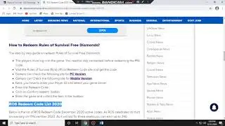 Rules Of Survival Codes December 2020 (#1)