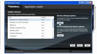 How to update your BlackBerry Device Software from a website