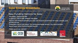 JCED Solar Energy Breakfast   New Funding Options for Solar (12/8/22)