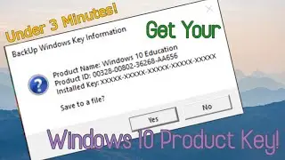 How to Find Your Current Windows 10 Key with Notepad --Under 3 Minutes!--