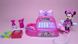 Disney Minnie Mouse Supermarket Cash Register Satisfying with Unboxing Compilation Toys ASMR #705