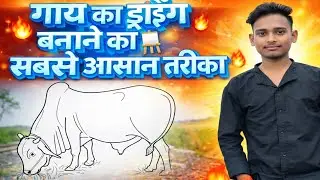 FHow to Draw Cow Step by Step for Beginners || Cow Drawing Colour || Cow  Drawing Easy