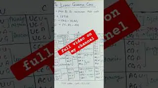 Short trick to learn Genetic code #NEET2026,#NEETShortTricks#NEETTipsAndTricks,#NEETPreparation2026,