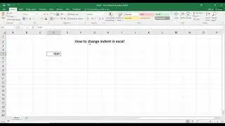 How to change indent in excel